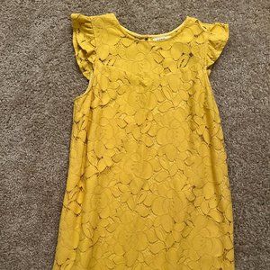 Yellow lace dress